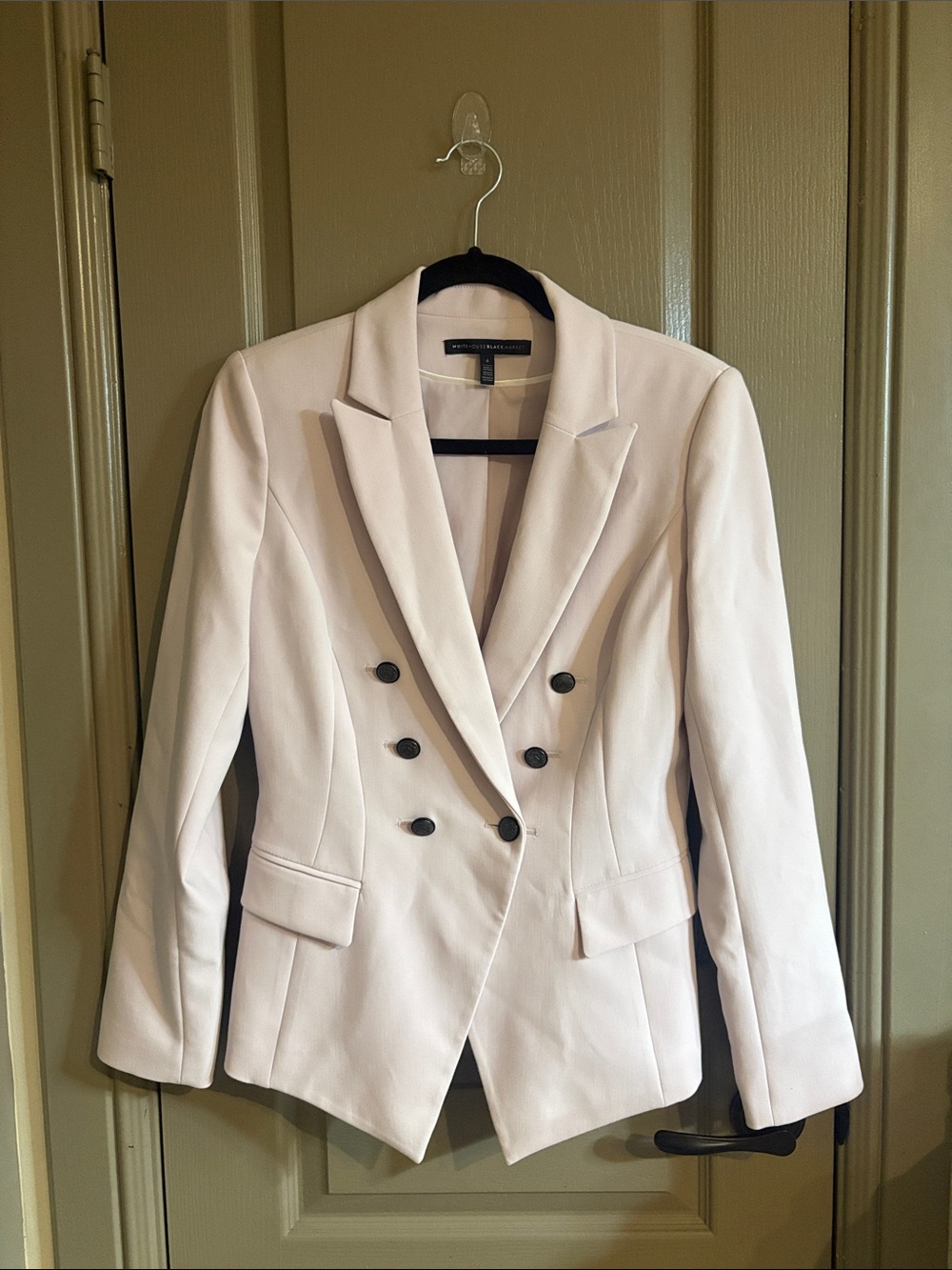 White House Black Market light pink Double-Breasted Blazer